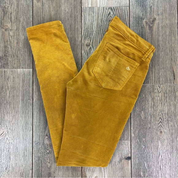 SOLD! Rag & Bone Skinny Jeans Corduroy Pants Saffron Yellow - Picture 12 of 12